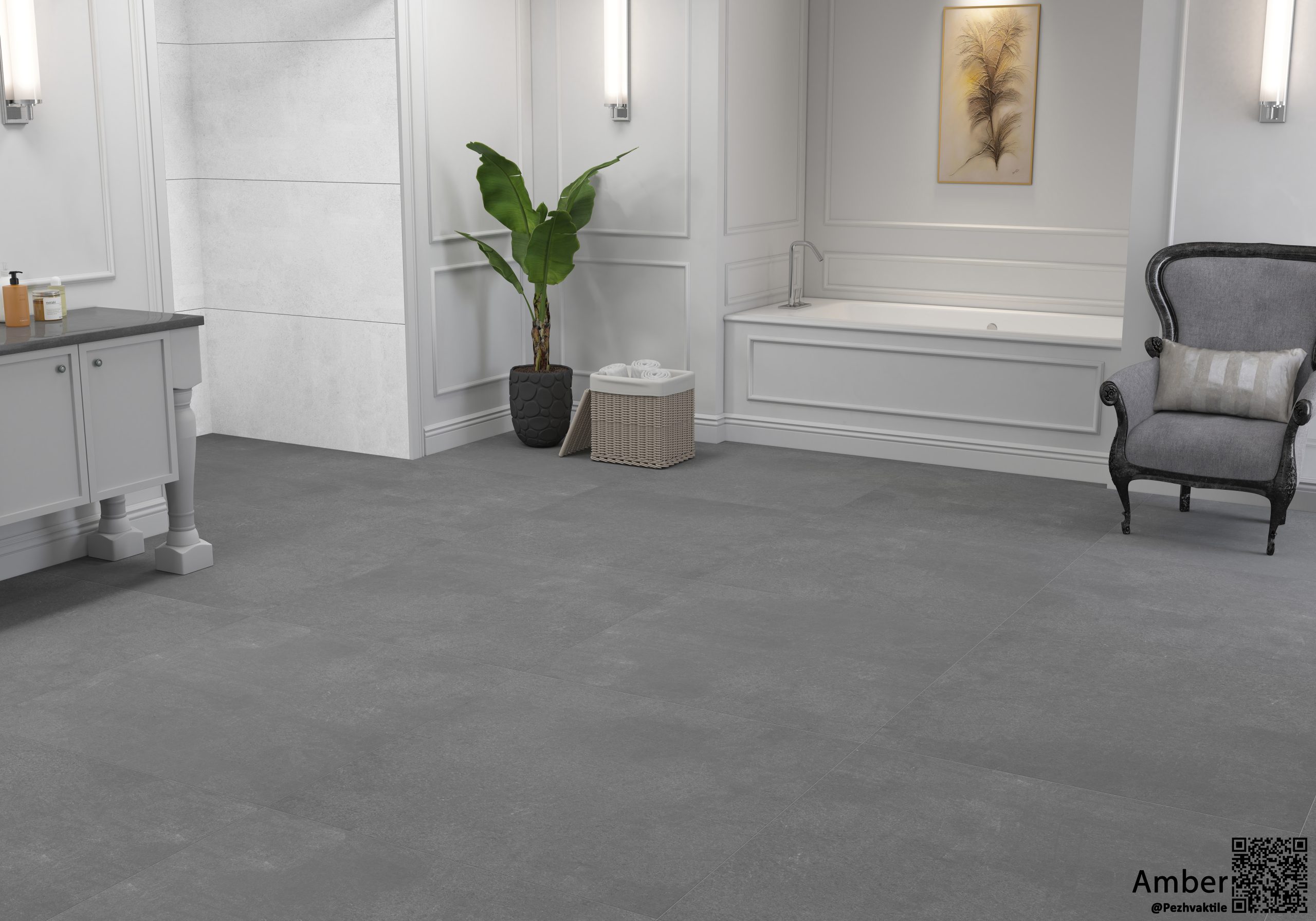 آمبر طوسی تیره مات